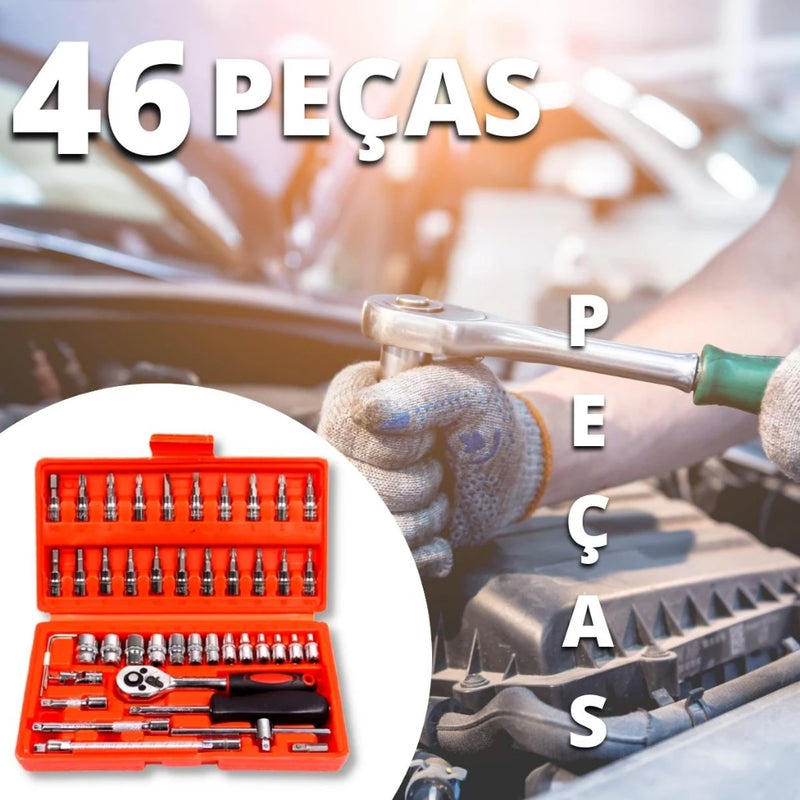 DAFUSHOP Kit 46 Chave Catraca Jogo De Soquetes Allen Torx Ferramentas Achei alí