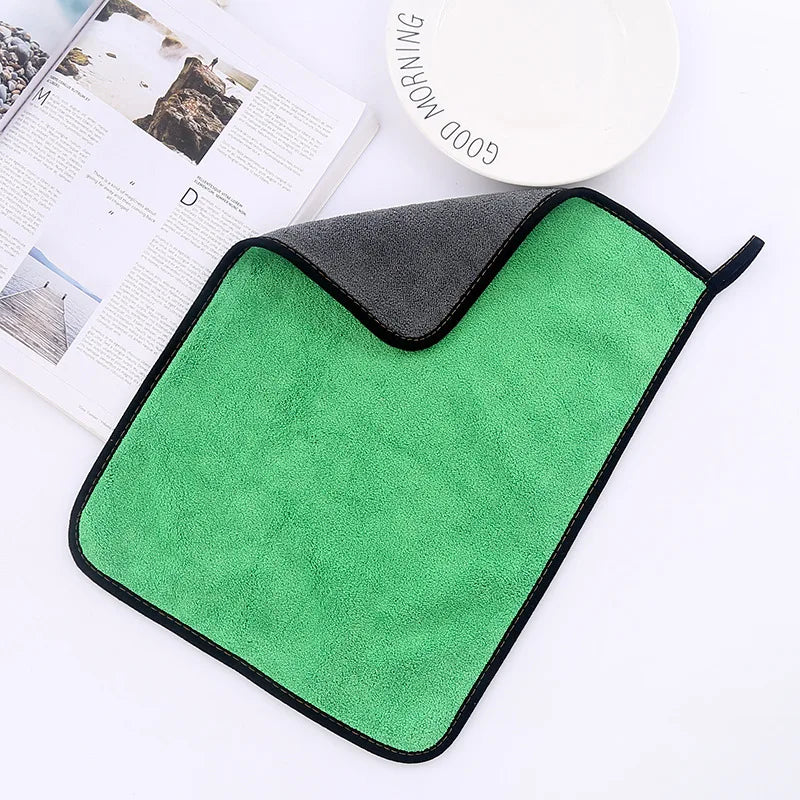 Microfiber Towel Car Interior Dry Cleaning Rag for Car Washing Tools Auto Detailing Kitchen Towels Home Appliance Wash Supplies Achei alí