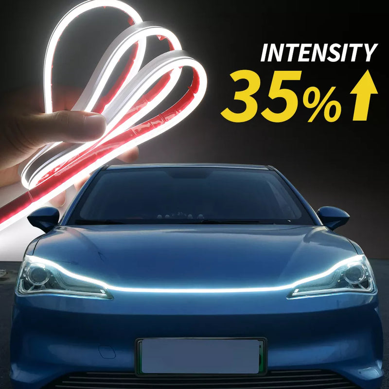 XINFOK LED Car Hood Lights Strip Universal Auto Decorative Atmosphere Lamps Ambient Lights For Car Daytime Running Lights DRL 12 Achei alí