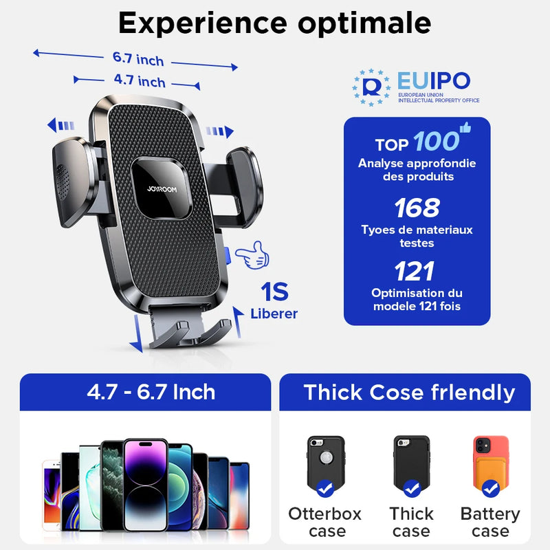 Dashboard Phone Holder for Car【360° Widest View】9in Flexible Long Arm, Universal Handsfree Auto Windshield Air Vent Phone Mount Achei alí