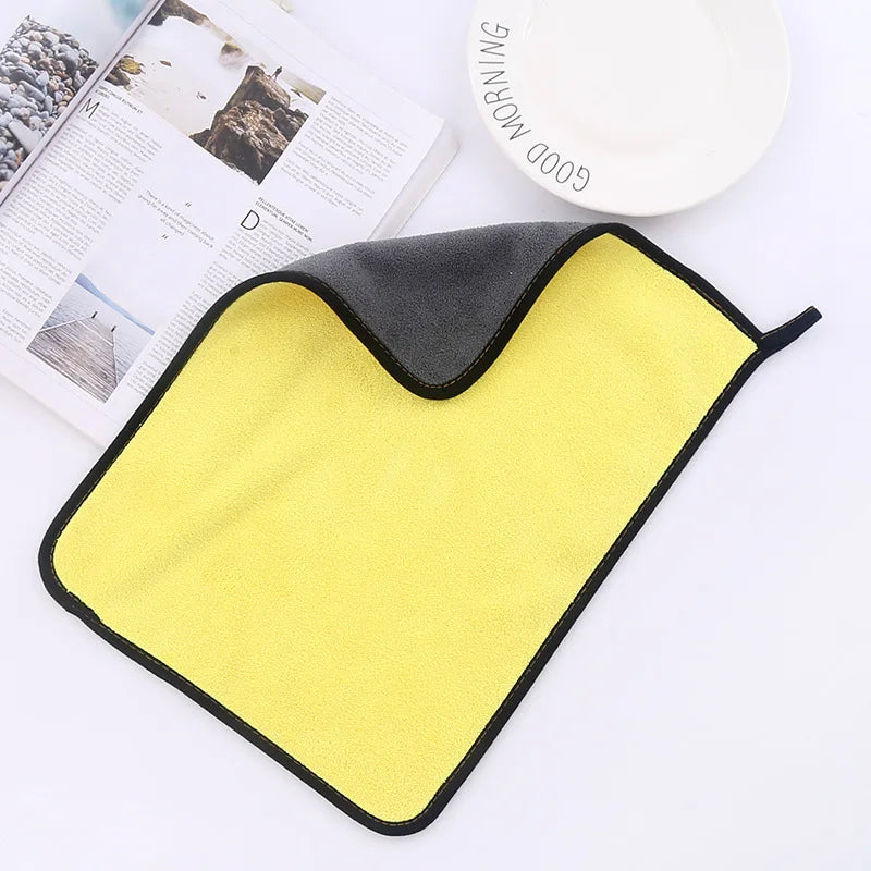 Microfiber Towel Car Interior Dry Cleaning Rag for Car Washing Tools Auto Detailing Kitchen Towels Home Appliance Wash Supplies Achei alí