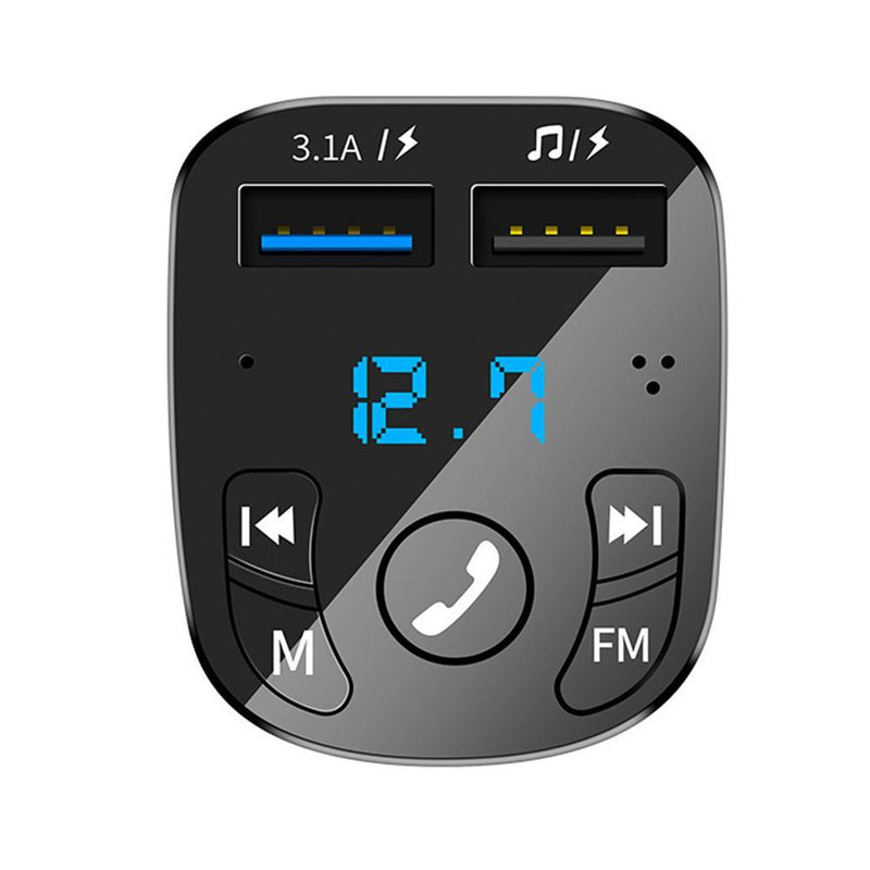 12-24V Car Bluetooth FM Transmitter 87.5-108 mhz Audio Car Mp3 Player 5V Output USB Auto Car Fast Charge Electronic Accessories Achei alí