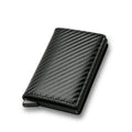 Carbon Fiber Card Holder Men Wallets Rfid Black Leather Minimalist Wallet Women Gifts For Men Personalized Carteira Masculina Achei alí