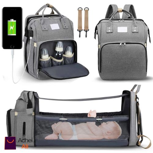 Baby Bag - Mochila Multifuncional com Berço Achei alí