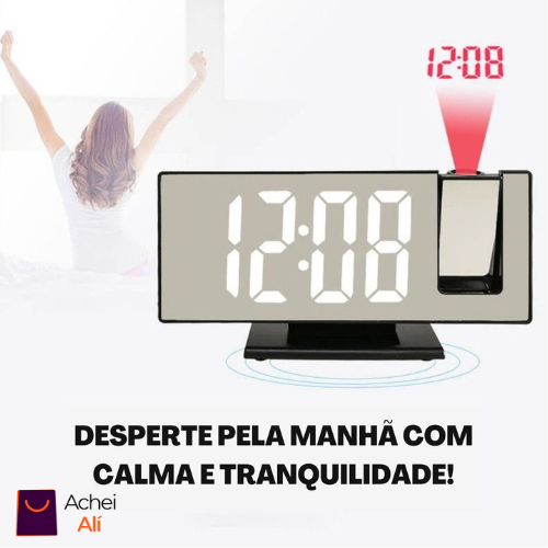 Novo Despertador digital Led Com Rádio! Com função Soneca e Alarme Achei alí