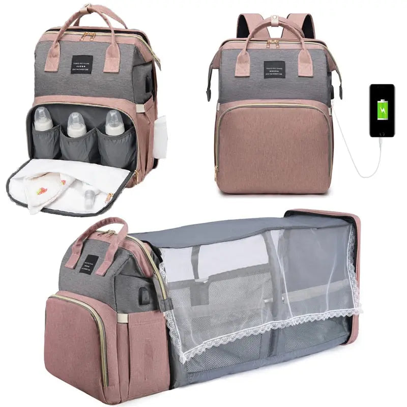 Baby Bag - Mochila Multifuncional com Berço Achei alí